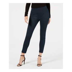 NWT ANNE KLEIN Navy High Waist Herringbone Pants
